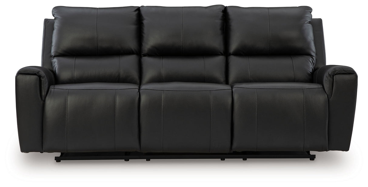 Glossmore - Reclining Sofa - Black