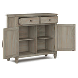 Connaught - Entryway Storage Cabinet - Distressed Gray by Simpli-Home | Bel Furniture