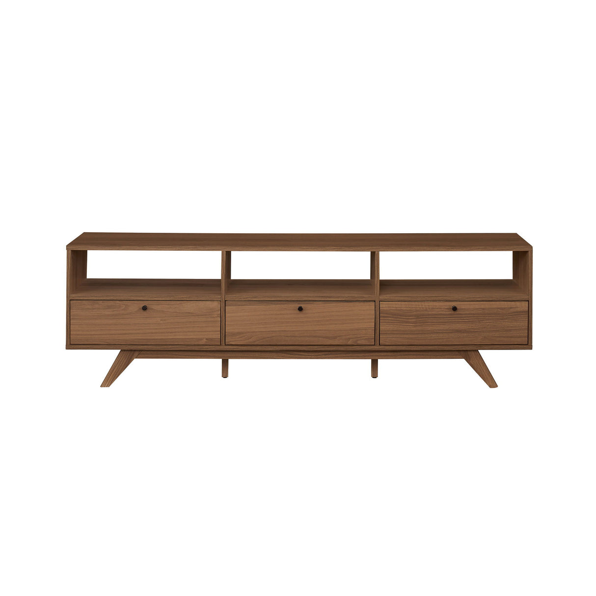 Modern Scandi 3 Door Low Profile TV Stand For TVs Up To 80" by Walker Edison | Bel Furniture