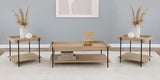 Fallon - Rectangular Coffee Table Set Light Brown 3 Pc. Coffee Table, 2 End Tables by Coaster Fine Furniture | Bel Furniture