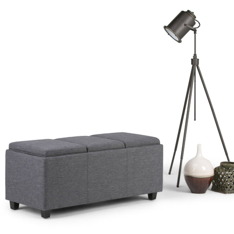 Avalon - Upholstered Storage Ottoman by Simpli-Home | Bel Furniture
