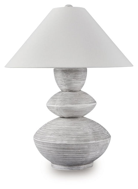 Brickdon - Distressed White - Poly Table Lamp by Signature Design by Ashley® | Bel Furniture