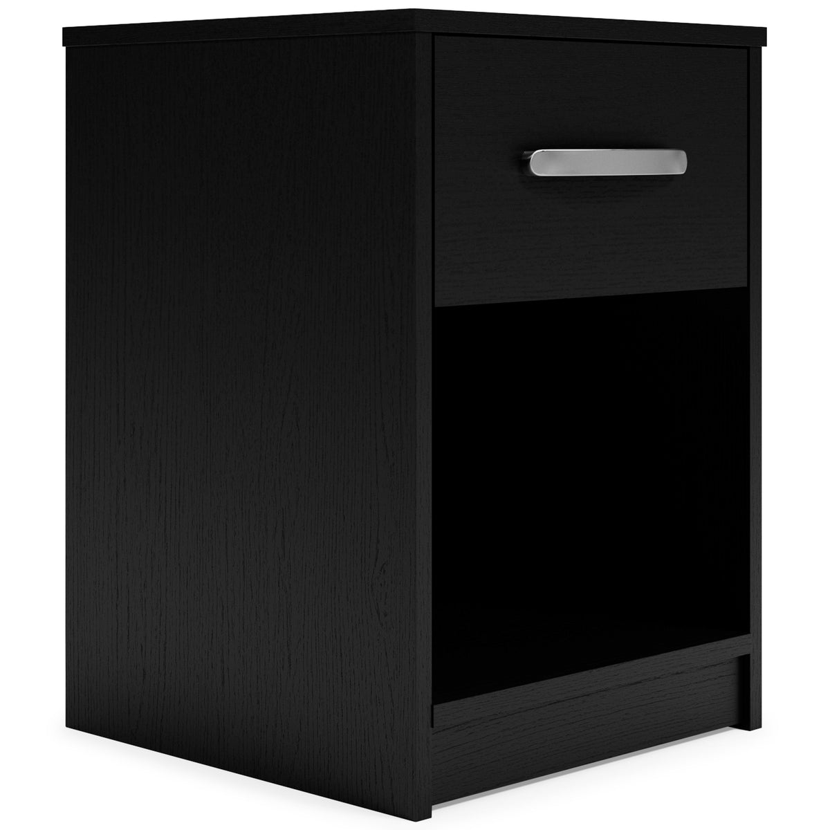 Finch - Black - One Drawer Night Stand - 23" Height by Signature Design by Ashley® | Bel Furniture