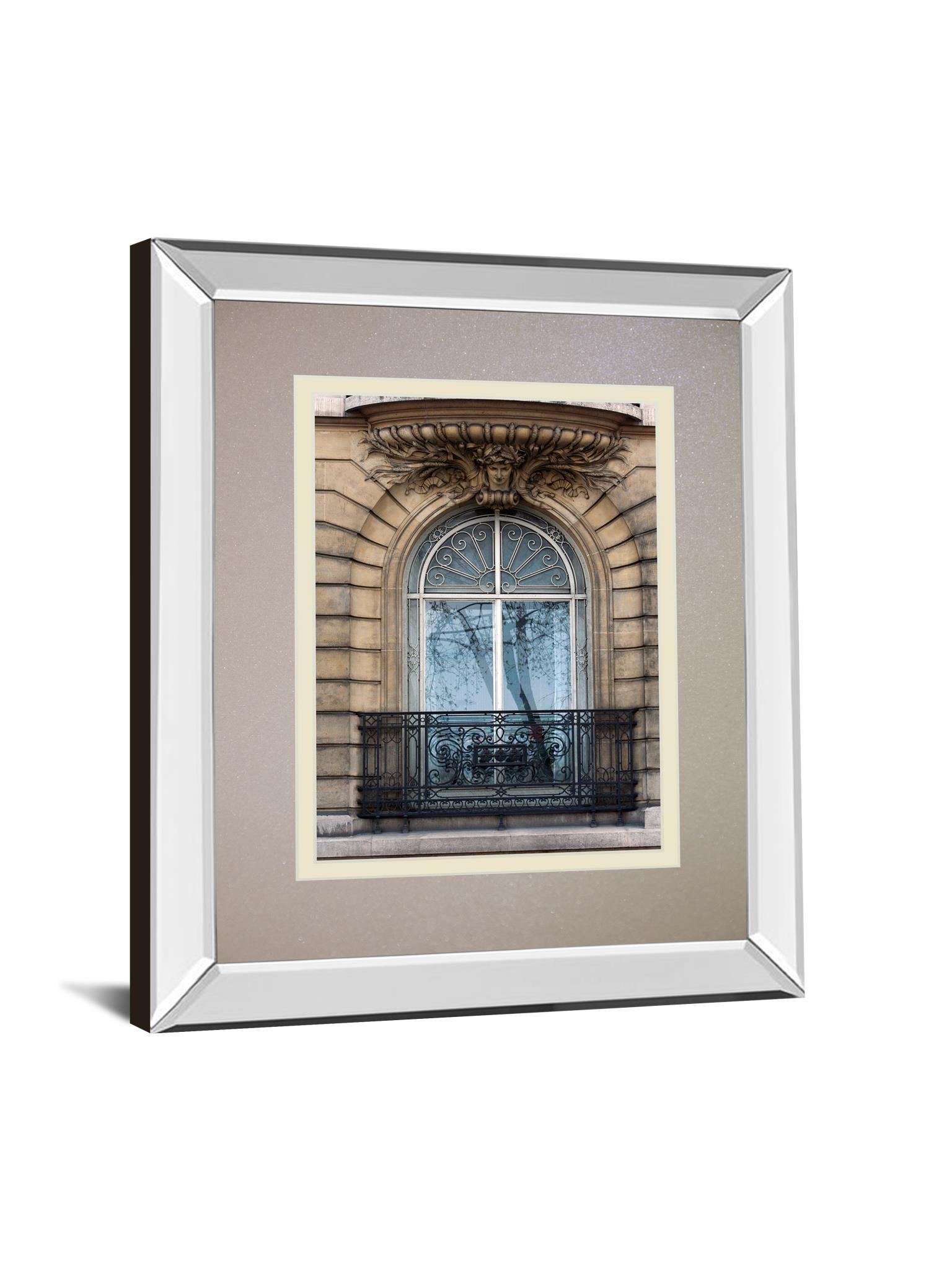 Rue De Paris I By Tony Koukos - Mirror Framed Print Wall Art - Beige