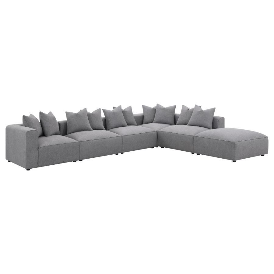 Jennifer - Upholstered Modular Sectional Dark Gray 6 Pc. Sectional by CoasterElevations | Bel Furniture