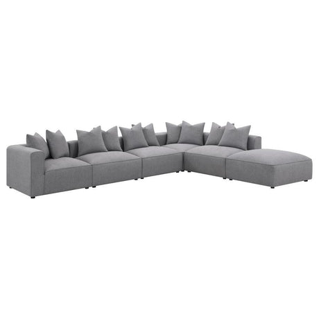 Jennifer - Upholstered Modular Sectional Dark Gray 6 Pc. Sectional by CoasterElevations | Bel Furniture