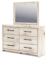Lawroy - Light Natural - Dresser And Mirror by Benchcraft® | Bel Furniture