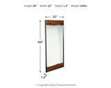 Panchali - Brown / Black - Floor Mirror by Signature Design by Ashley® | Bel Furniture