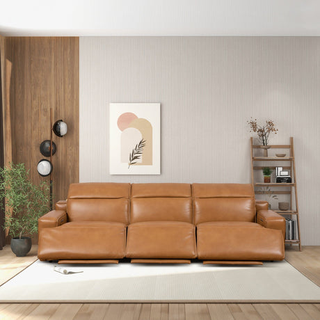 Urbana - Triple Power Recliner Sofa - Tan - view 12