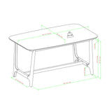 Mid-Century Modern Dining Table With Trestle Base by Walker Edison | Bel Furniture