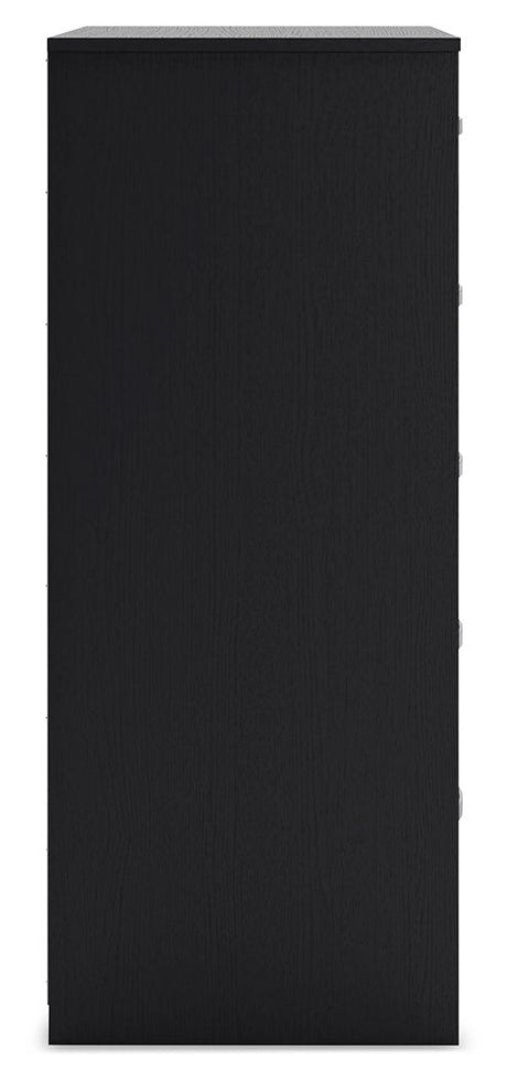 Finch - Five Drawer Chest - 46" Height - Black - view 10