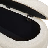 Fuji - Upholstered Oval Storage Bench by Jennifer Taylor Home | Bel Furniture