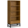 Banting - Mid Century Handcrafted Bookcase Light Brown by Simpli-Home | Bel Furniture
