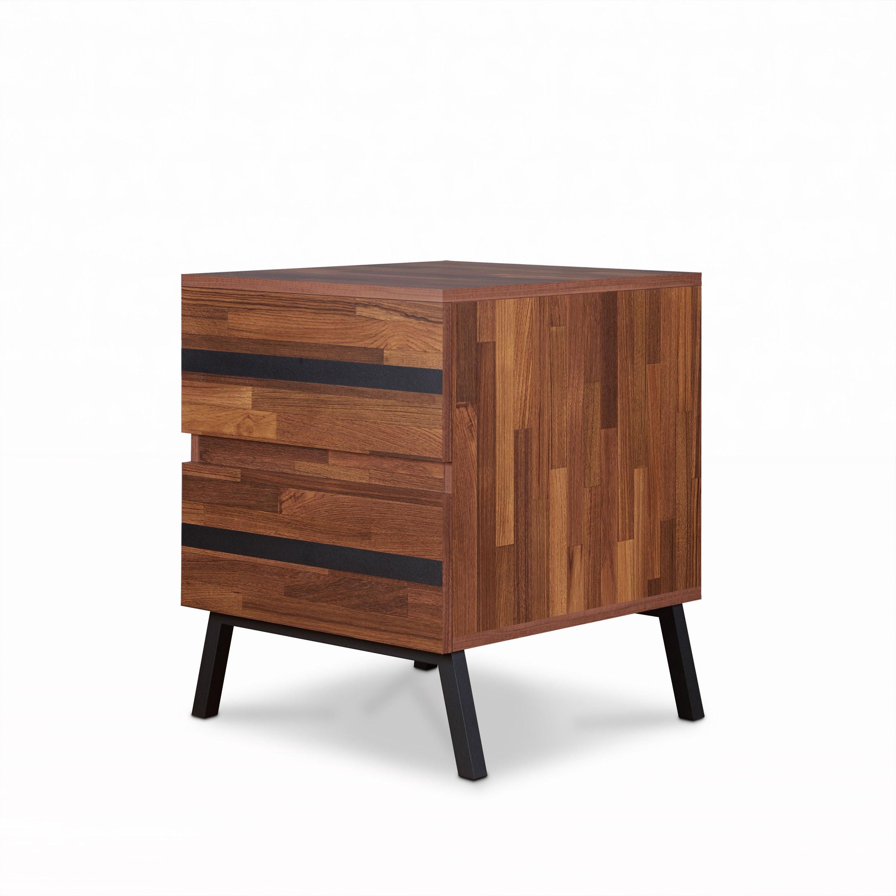 Karine - Accent Table - Black / Walnut