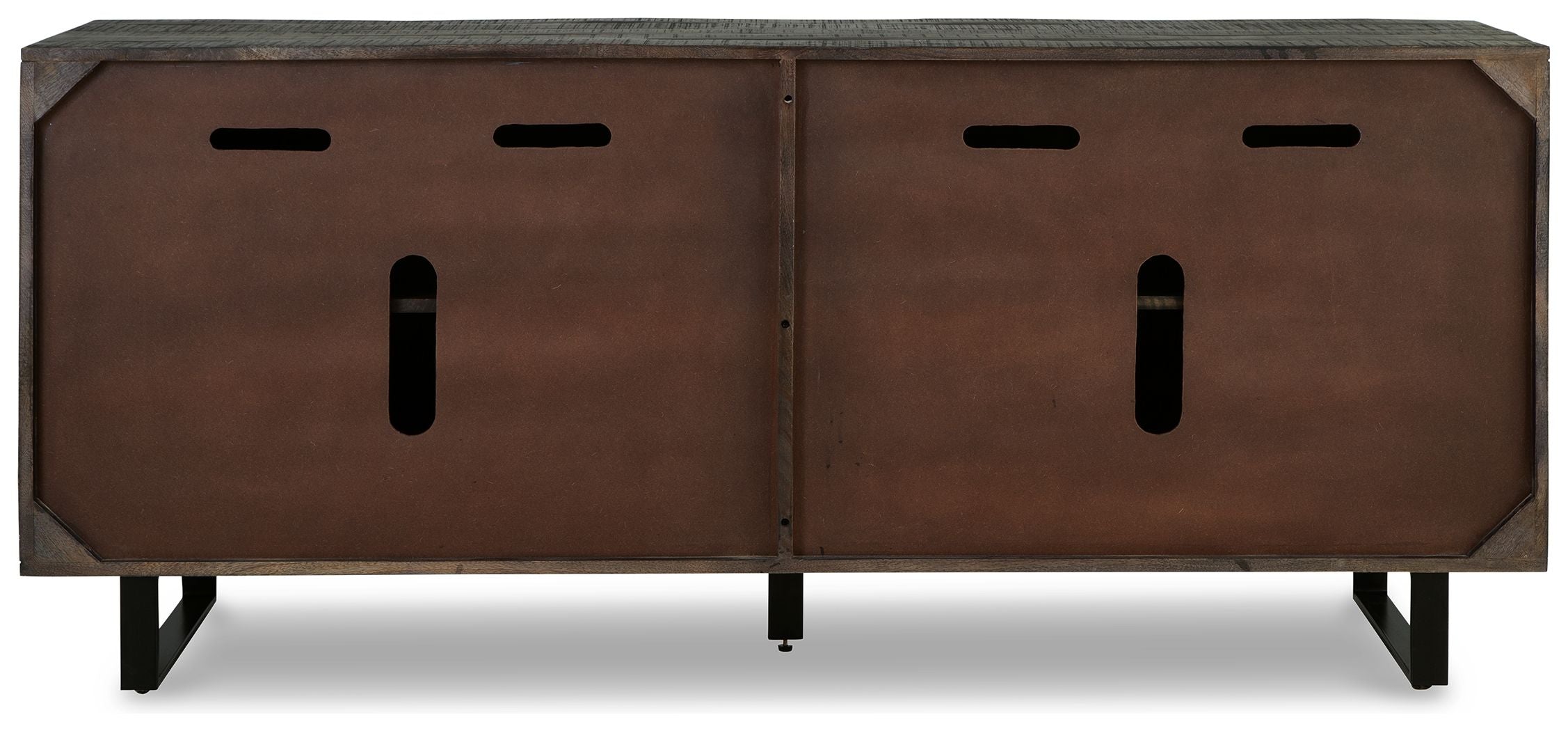 Kevmart - Grayish Brown / Black - Accent Cabinet