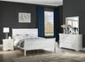 Louis Philip - Bedroom Set White 4 Pc. Bed, Dresser, Mirror, Nightstand by Crown Mark | Bel Furniture