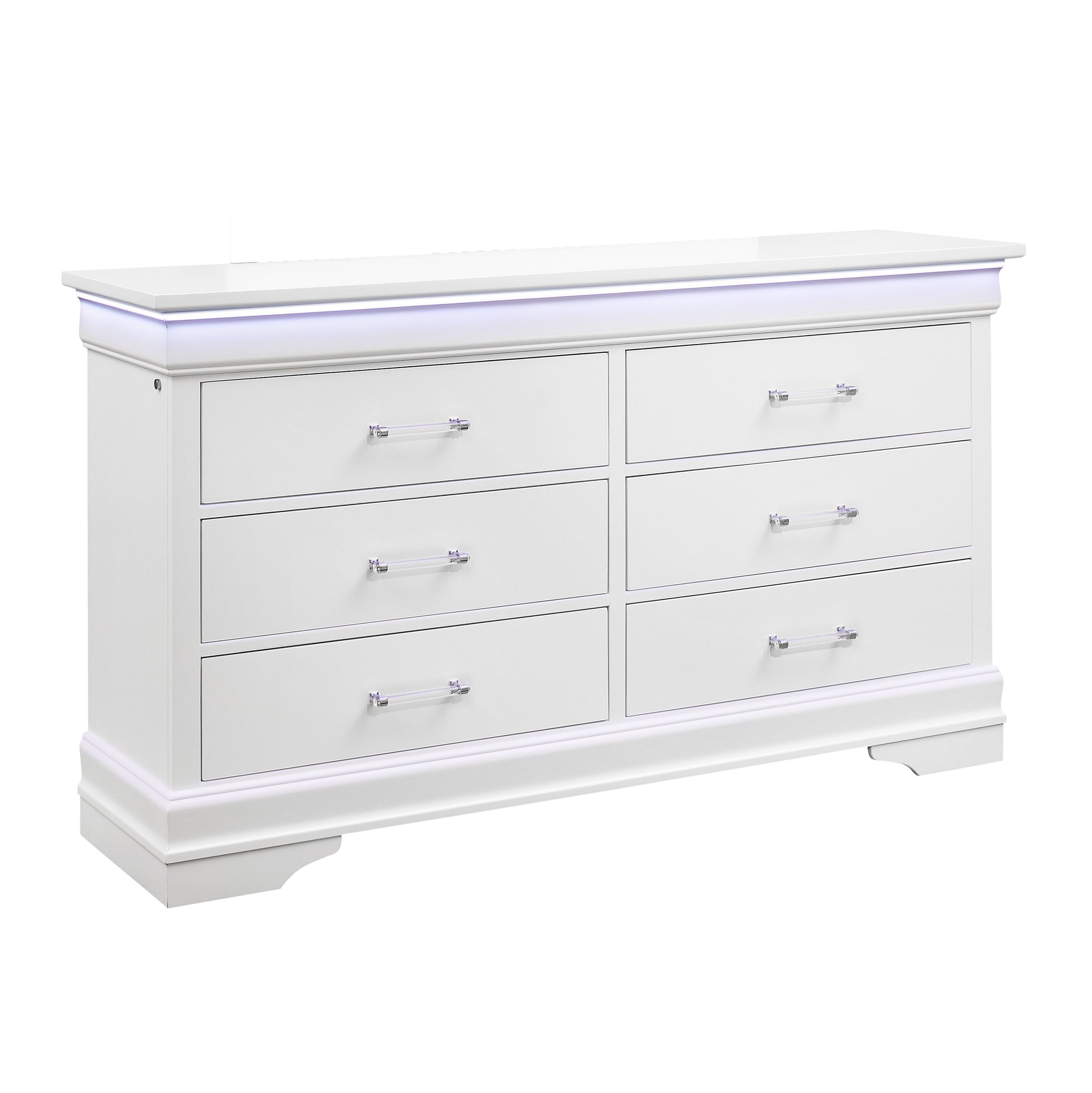 Charlston - Dresser With LED - White