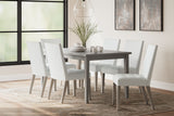 Parellen - Gray - Rectangular Dining Room Table by Signature Design by Ashley® | Bel Furniture