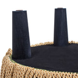 Edward - Round Upholstered Ottoman With Bullion Fringe - Olive Green by Jennifer Taylor Home | Bel Furniture