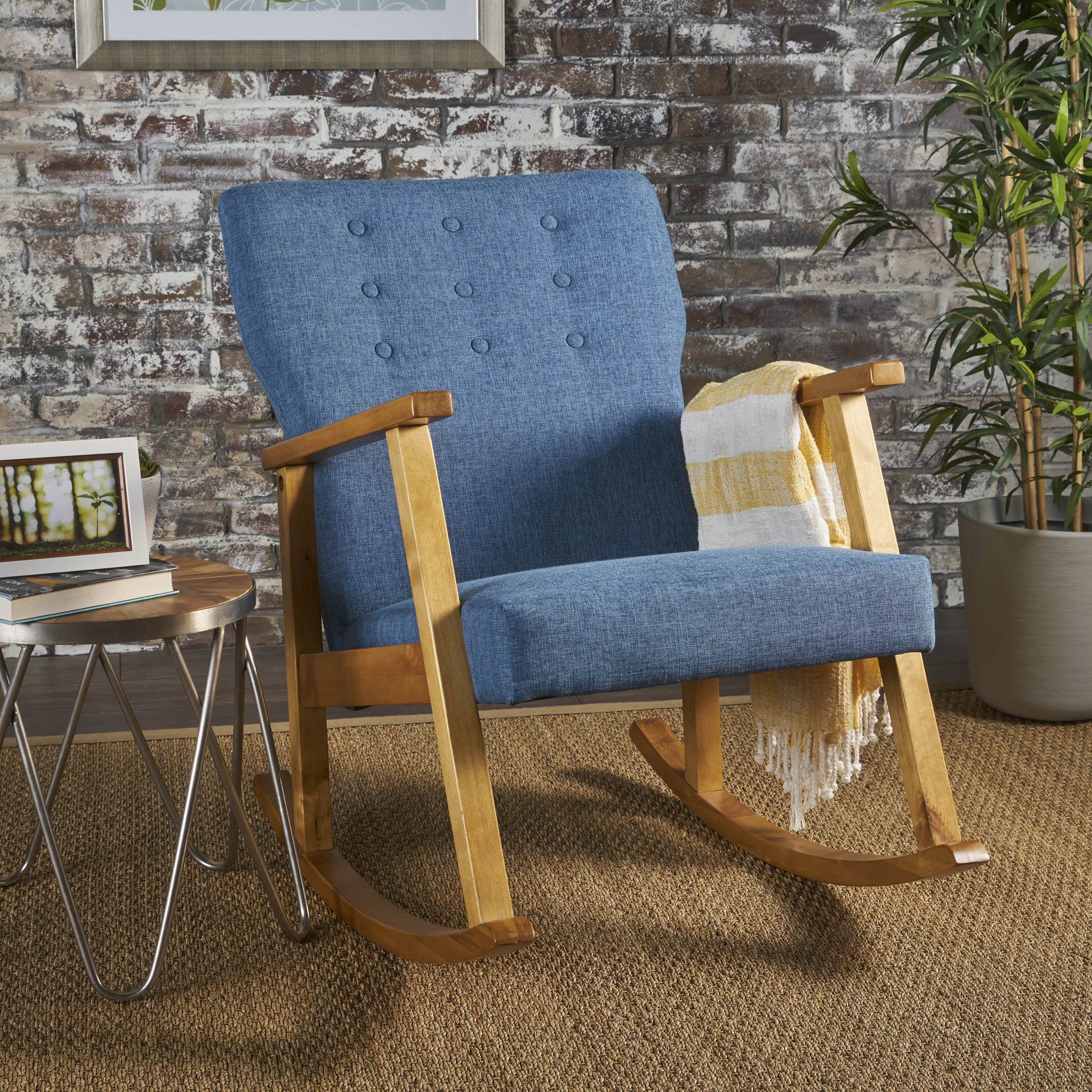 Fabric Upholstered Rocking Chair