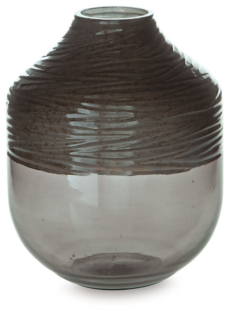 Harpwick - Vase Dark Gray 8"W x 8"D x 10"H by Signature Design by Ashley® | Bel Furniture