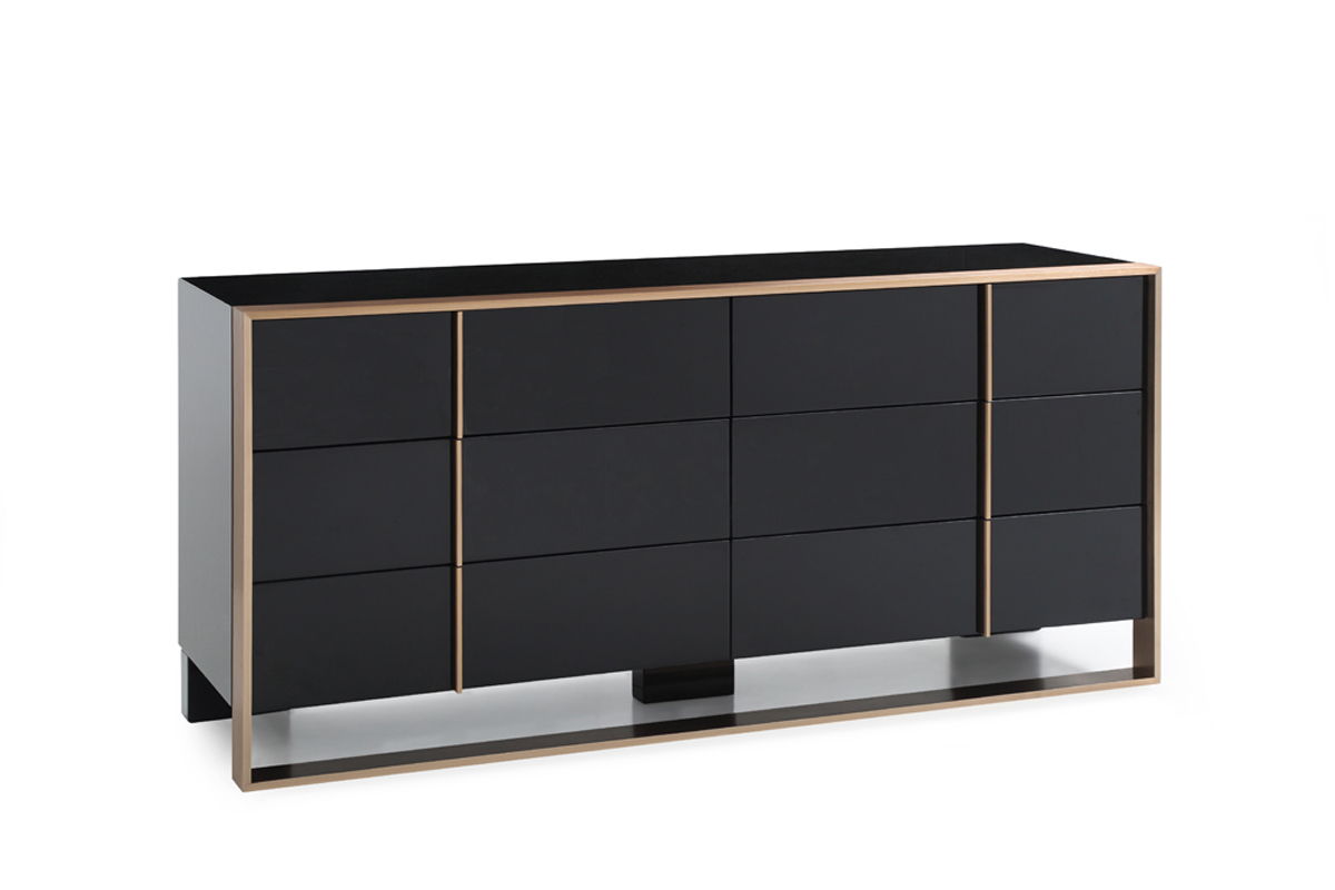 Dresser - Black / Brushed Bronze