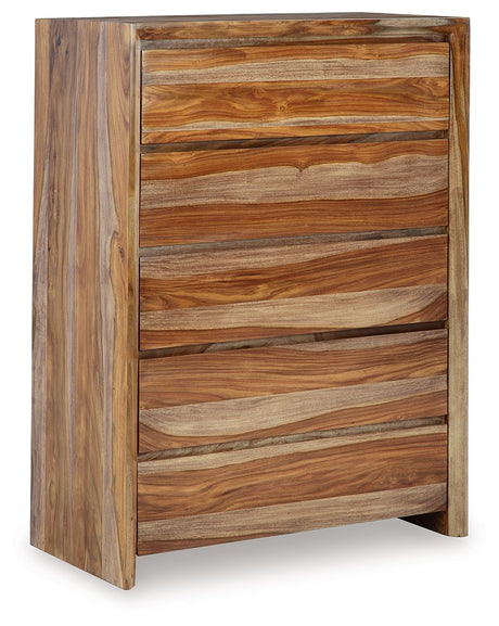 Dressonni - Brown - Five Drawer Chest by Signature Design by Ashley® | Bel Furniture