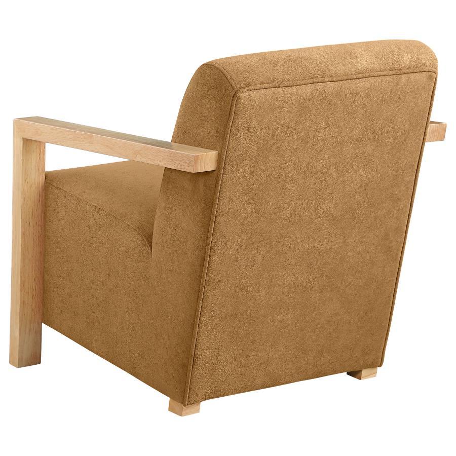 Diego - Upholstered Accent Arm Chair With Wood Arms