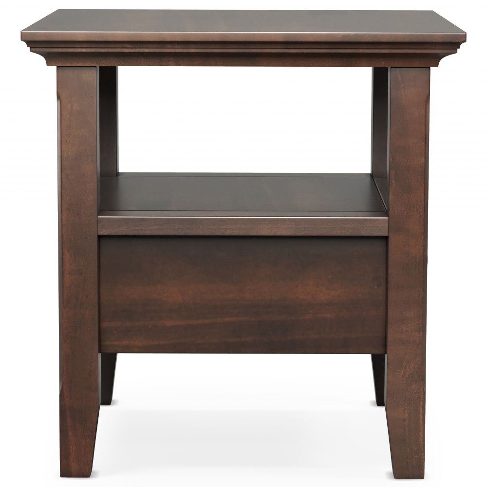 Acadian - End Table With Drawer - Brown by Simpli-Home | Bel Furniture