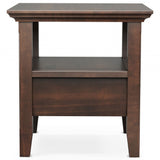 Acadian - End Table With Drawer - Brown by Simpli-Home | Bel Furniture