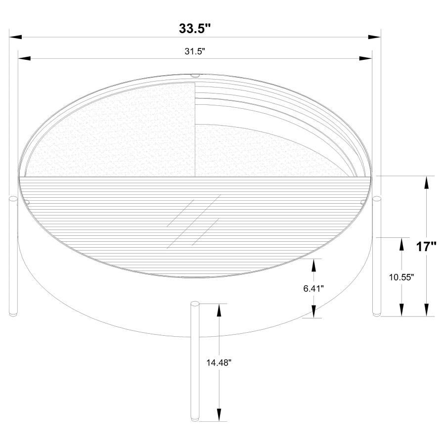 Ozella - Round Coffee Table Set by Coaster Fine Furniture | Bel Furniture