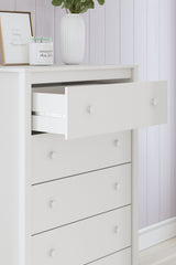 Hallityn - White - Five Drawer Chest by Signature Design by Ashley® | Bel Furniture