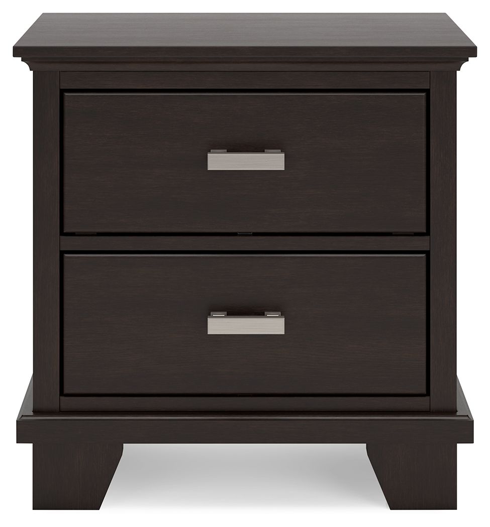 Covetown - Dark Brown - Two Drawer Night Stand by Signature Design by Ashley® | Bel Furniture
