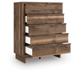Chirason - Brown - Five Drawer Wide Chest by Signature Design by Ashley® | Bel Furniture