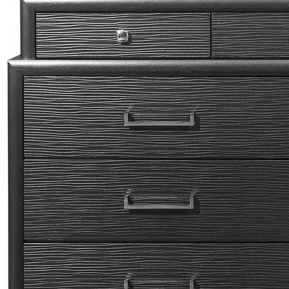 Solid Wood Nine Drawer Double Dresser - Gray