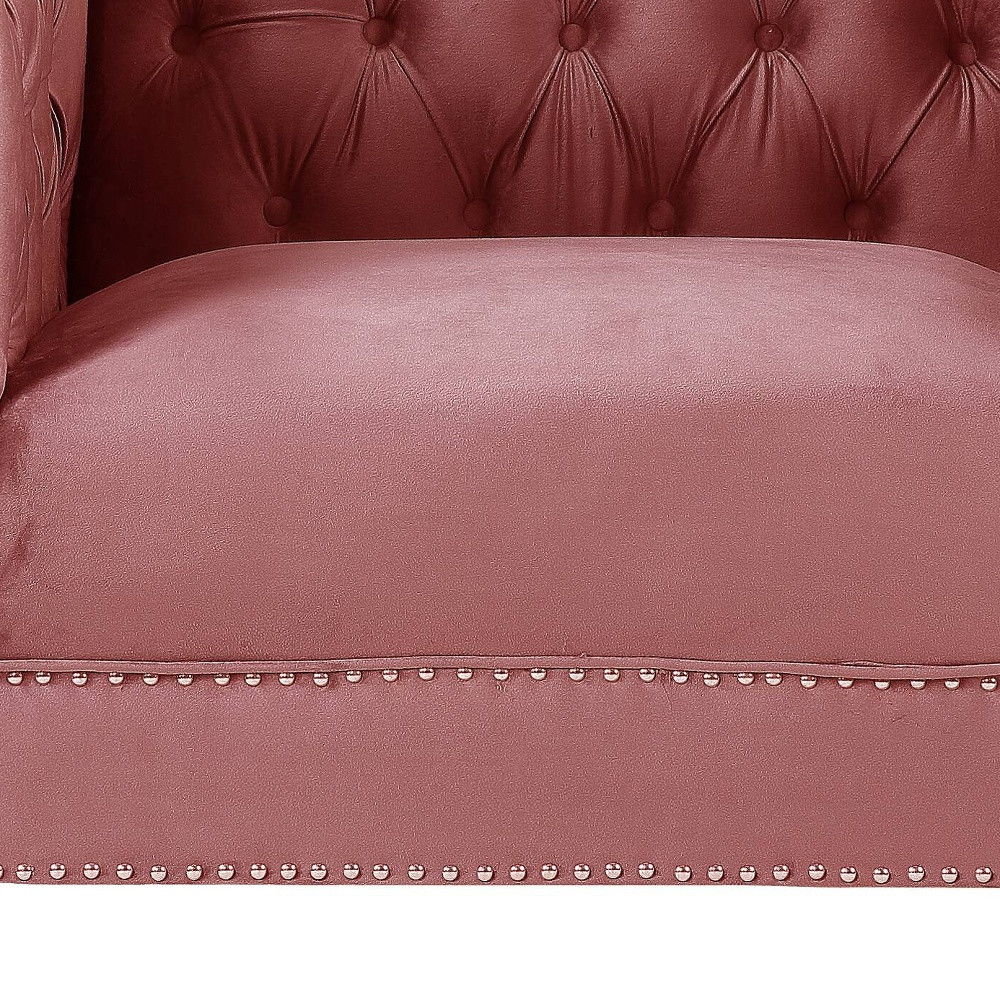 Tufted Arm Chair - Pink