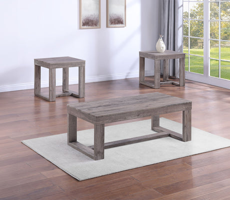 Knott - Table Set (Coffee & 2 End Tables) - Light Brown by Crown Mark | Bel Furniture