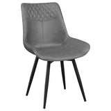 Brassie - Upholstered Swivel Dining Side Chair (Set of 2) - Gray by CoasterEssence | Bel Furniture