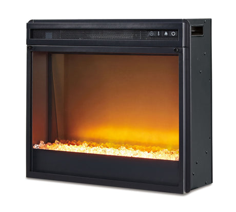 Entertainment Accessories - Fireplace Insert Glass/Stone - Black - view 8