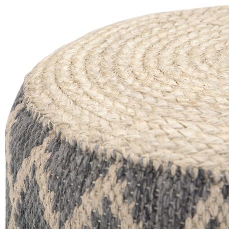 Edgeley - Handcrafted Round Pouf - view 11