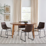 Mid-Century Damsel Extension Dining Table With Removable Leaf - Caramel by Walker Edison | Bel Furniture