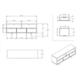 Mid-Century Modern Minimalist 3 Drawer Corner TV Stand For TVs Up To 58 by Walker Edison | Bel Furniture