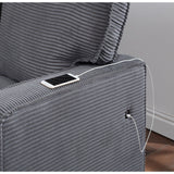 Territory - Pull Out Sofa Bed With Design - Dark Gray