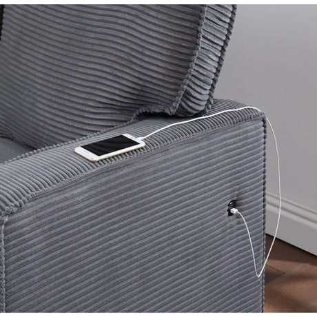 Territory - Pull Out Sofa Bed With Design - Dark Gray - view 12