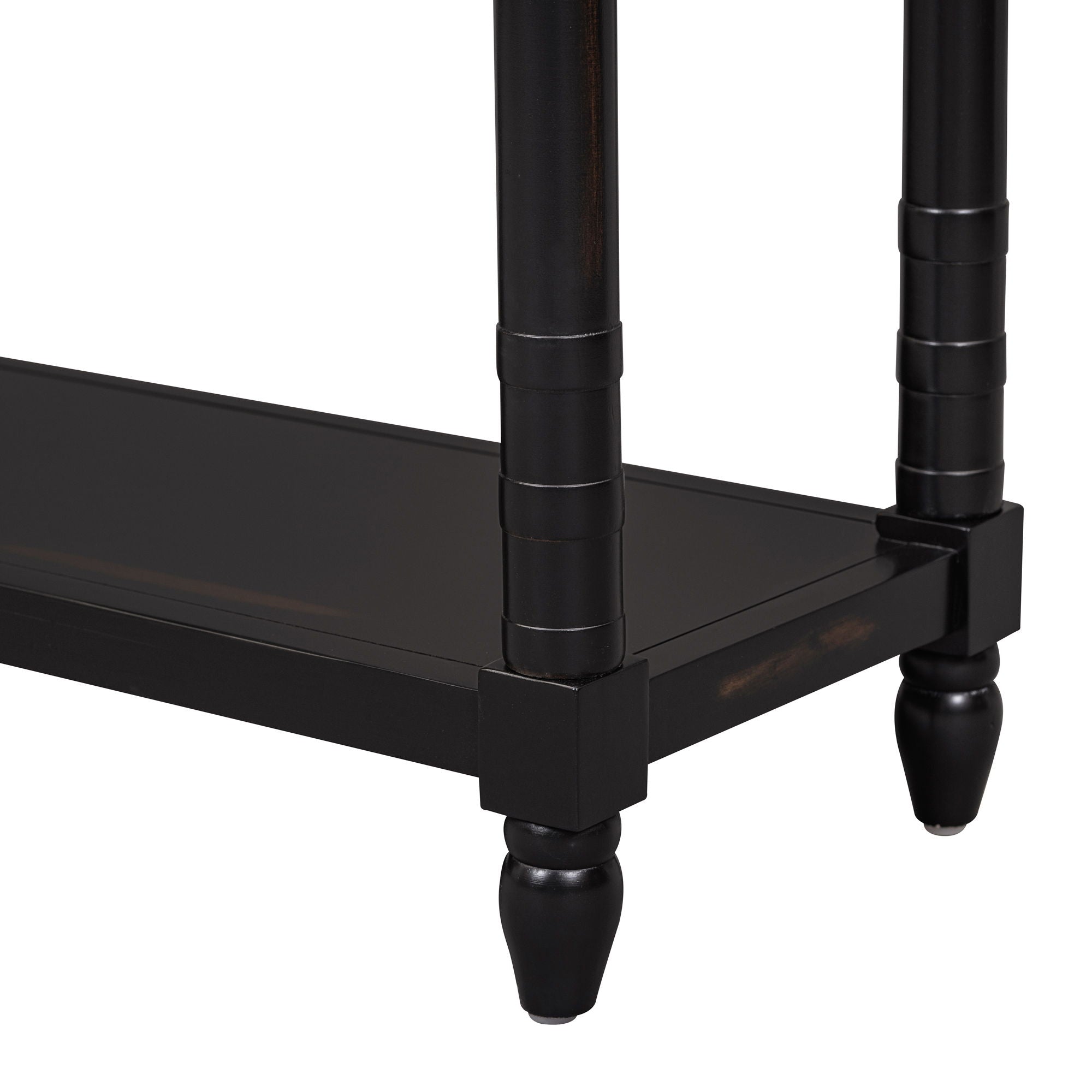 Console Table Sofa Table With Drawers For Entryway With Projecting Drawers And Long Shelf