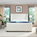 Brooklyn - Tufted Panel Bed Headboard And Footboard Set by Jennifer Taylor Home | Bel Furniture