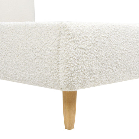 Roman - Curved Headboard Upholstered Platform Bed by Jennifer Taylor Home | Bel Furniture