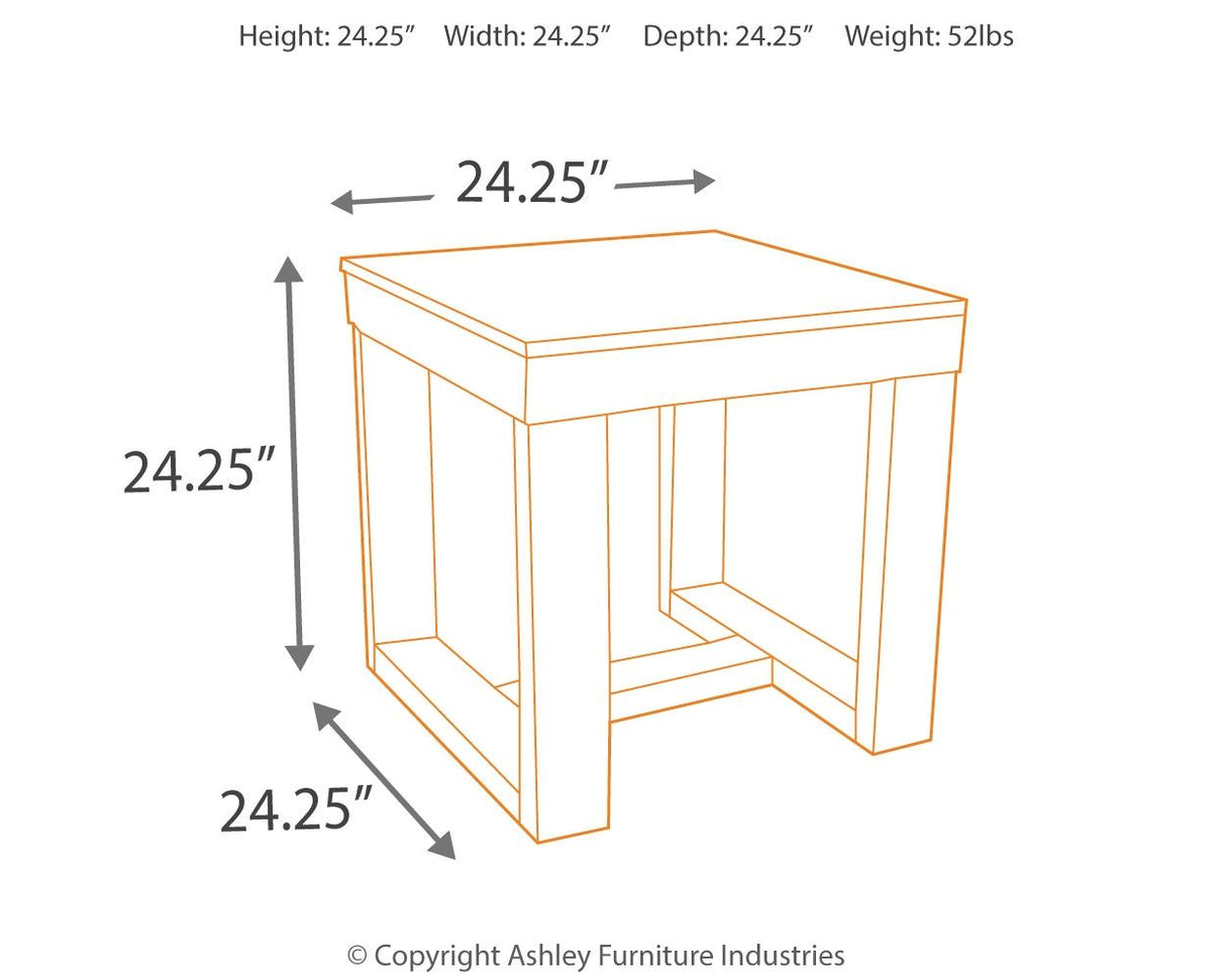 Watson - Dark Brown - Square End Table by Signature Design by Ashley® | Bel Furniture
