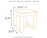 Watson - Dark Brown - Square End Table by Signature Design by Ashley® | Bel Furniture