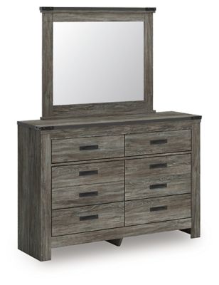 Frandern - Six Drawer Dresser Gray Dresser & Mirror by Signature Design by Ashley® | Bel Furniture